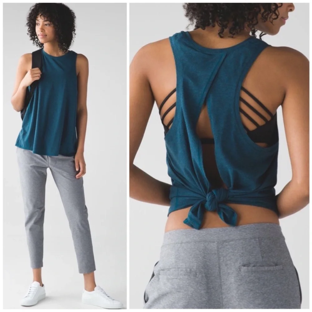 Lululemon All Tied Up Sleeveless Tank Top Alberta Lake Teal